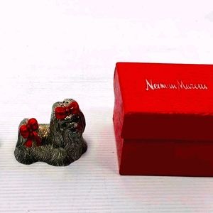 Neiman Marcus Maltese Dog Salt And Pepper Shakers